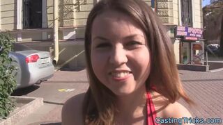 Euro beauty banged at fake casting