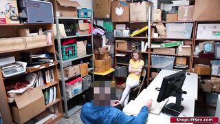 Petite thief fucked by head officer