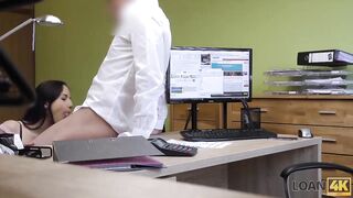 LOAN4K. Serious loan agent drills asshole of pretty brunette