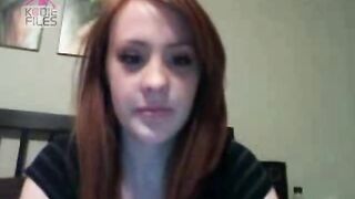 redhead boob flash