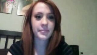 redhead boob flash