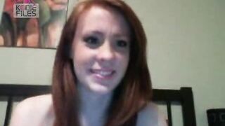redhead boob flash
