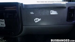Skinny 18yo Piper June sucking cock before backseat banging