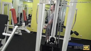 HUNT4K. After hard training in gym lassie is ready for sex