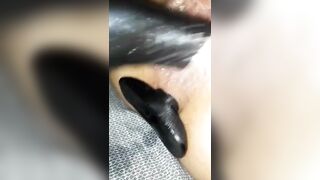 Girlfriend Renee meaty pussy asshole penetrated wit toys pt3