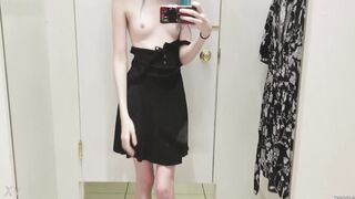 horny emo teen with blue hairs undressing at bedroom