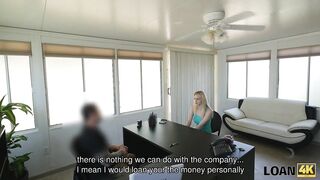 LOAN4K. Allie Rae tells she is a stripper so why loan agent gets horny