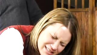 Claire in the video Claire's Office Strapping part 2