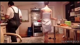 Horny Brunette Seduces Mature Worker And Suck His Cock On WebCam - xvideoxxx.us