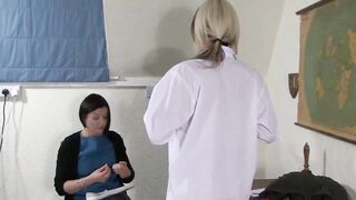 Caned schoolgirls