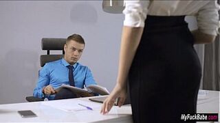 Sexy secretary Sheri Vi seduces her boss and fucks him