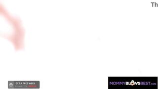 BUSTY HOT Brunette Milf Got Lonely And Sucked The Handyman's Dick - MommyBlowsBest