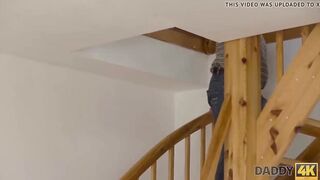 DADDY4K. Old man with grey hair manages to seduce adorable