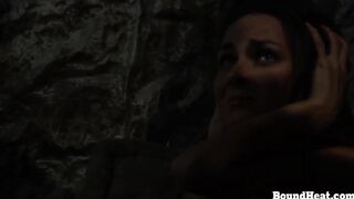 Betrayed Cargo: Hands In Ropes And Whip Smashing Her Back