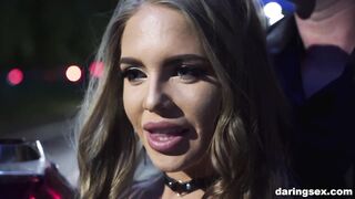 Curvy bimbo loves sucking dildo and doggy fucking
