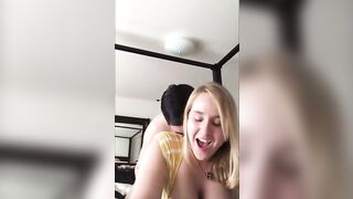 Cute amateur blonde gets fucked from behind
