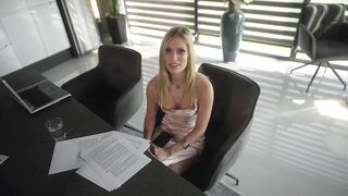 POV porn Innocent assistant Candee Licious wants your huge cock inside of her