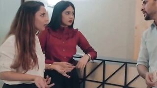 Boss Seduce the Secretarys and Fuck 2 Girls
