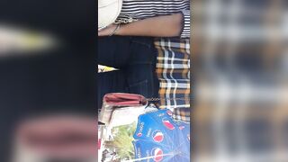 Bellyful Girl in Tight Jeans