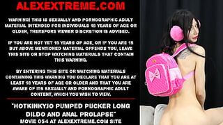 Hotkinkyjo pumped pucker long dildo and anal prolapse