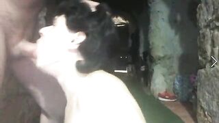 I fuck her mouth very hard