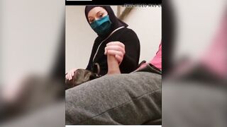 Muslim bitch plays with my Dick