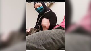 Muslim bitch plays with my Dick