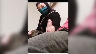 Muslim bitch plays with my Dick