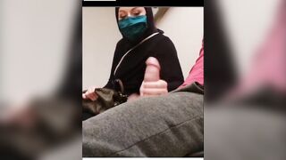 Muslim bitch plays with my Dick