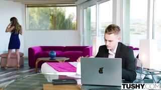 TUSHY Stunning Little Angel seduces sugar daddy's assistant