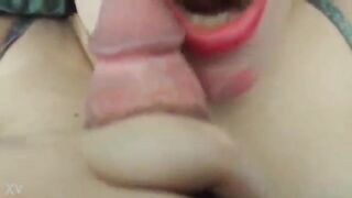 Hot curvy girl begs for cum in her mouth