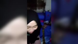 Hijab blowjob cumshot