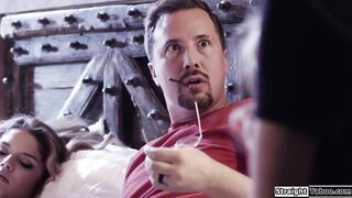 StraightTaboo.com - Guy fucks his wifes latina stepsister as shes beside them