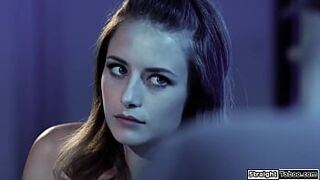 StraightTaboo.com - Brunette babe lets a nerd guy fuck her