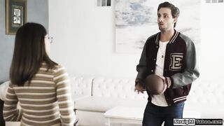 StraightTaboo.com - Nerd teen loses virginity in rough sex