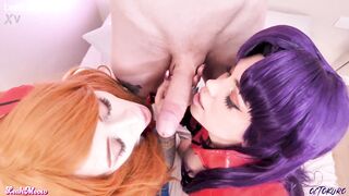 Asuka and Misato want creampie