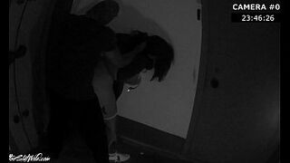 Stranger Rough Fuck Brunette When She Returned from the Club - Hidden Camera