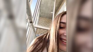 Russian slut inserts lush for everyone to see