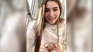 Russian slut inserts lush for everyone to see
