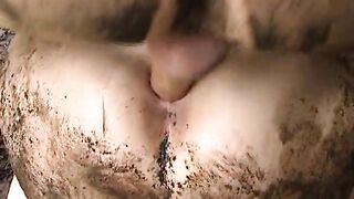 Petite girlfriend fucked multiple times in the mud to orgasm