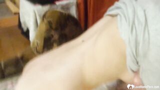 Stepdaughter gets her cunt penetrated hard in POV
