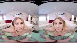 Frisky blonde cutie Taylor Blake is ready to have fun with you in virtual reality