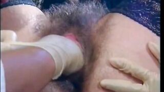 Fisted with meical gloves and footed with nylons