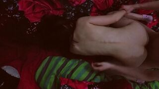 Passionate couple having hard sex