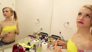 Tiny Teen Kristy got CREAMED