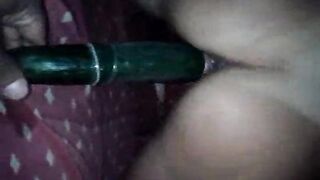 Playing with the cucumber, playing with the cucumber