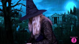HOT MILF WITCH - HALLOWEEN SPELL AND A SEXY DANCE IN CEMETER
