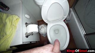 Step son and step mom fuck in the toilet