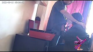 Spy camera : secretary caught sucking Mr John's cock