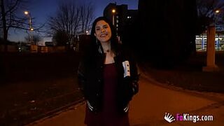 Teasing random guys at the streets? Cuban hottie Amanda Luxor definitely has no limits!!